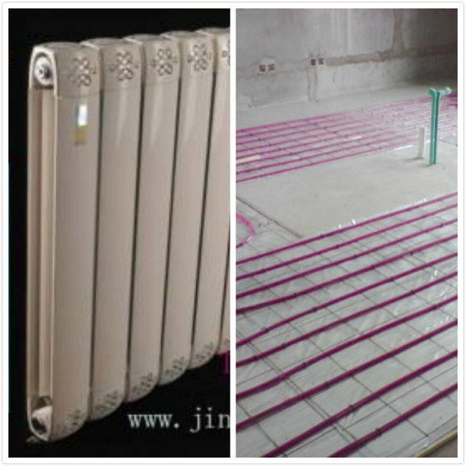 地暖和星欧娱乐的区别,左图为星欧平台，右图为地暖实地铺设。